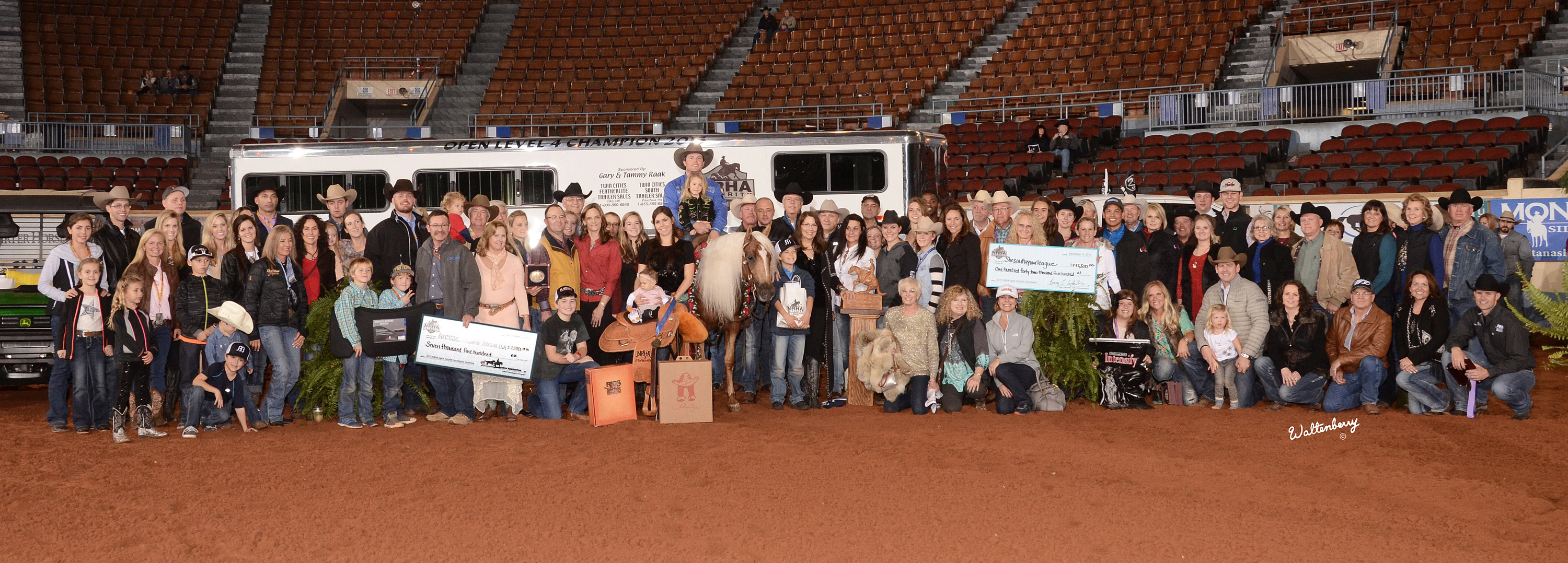 2015 NRHA Futurity win photo, Casey Deary and Shesouttayourleague